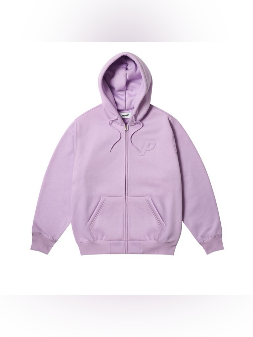 Palace THERMAL EMBOSSED P3 ZIP HOOD PASTEL PURPLE Men’s Size XL Hooded Logo